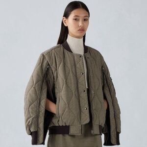 NWT Japan Plaid Quilted Bomber Jacket